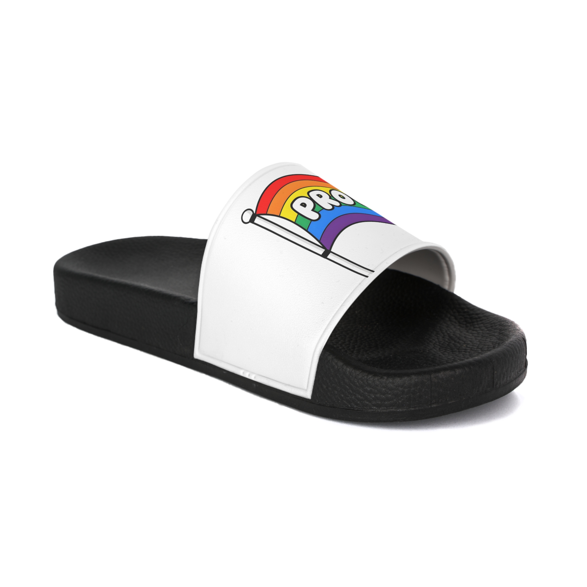 Proud Rainbow Flag Lgbtq Celebration Mens Slide Sandals - Image 2