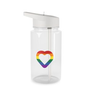 Pride Flag Heart Shape Icon Isolated White Background Lgbt Love Modern Sign Vector Illustration Tritan Water Bottle