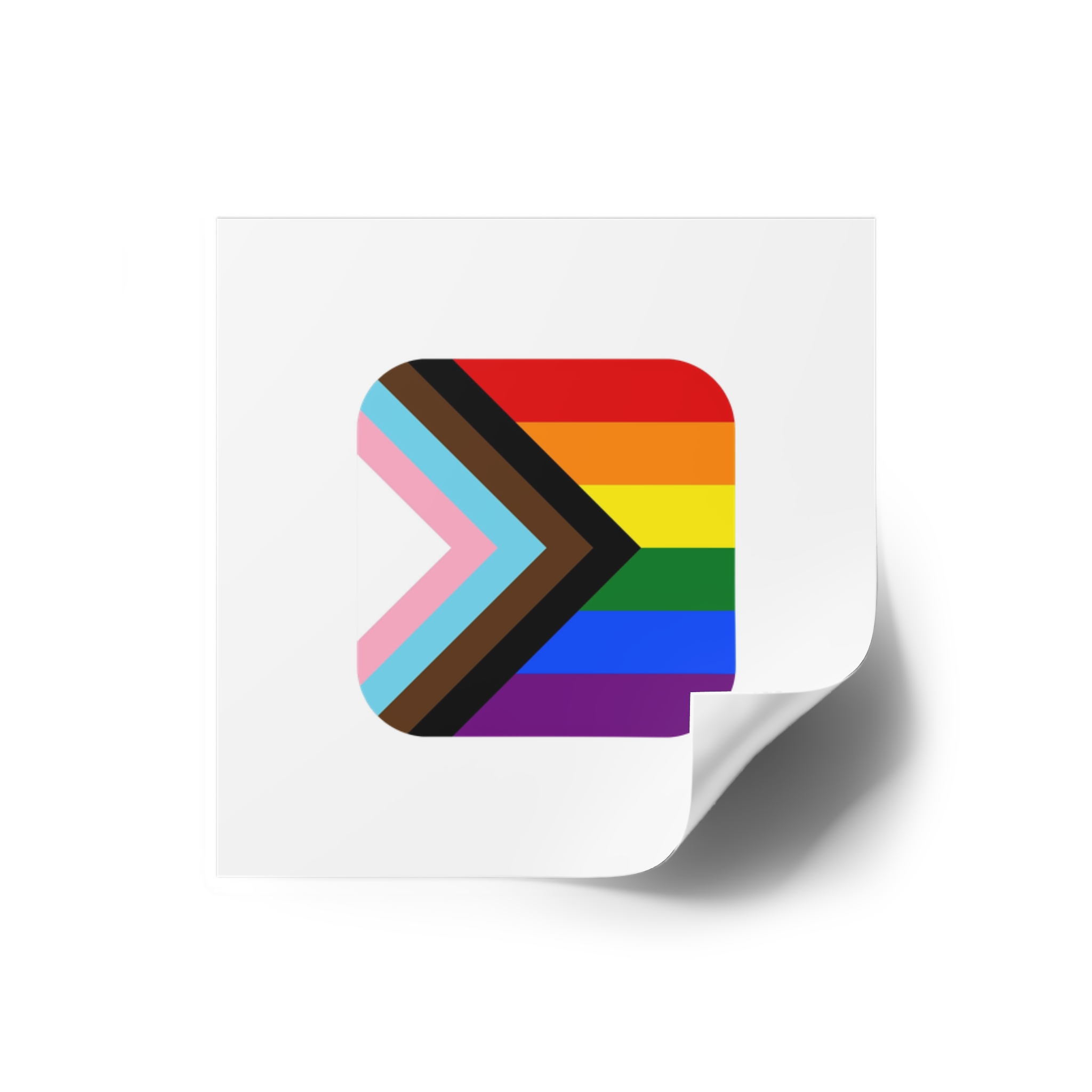 New Pride Flag Lgbtq Vector Illustartion Laminate Stickers Square - Image 10