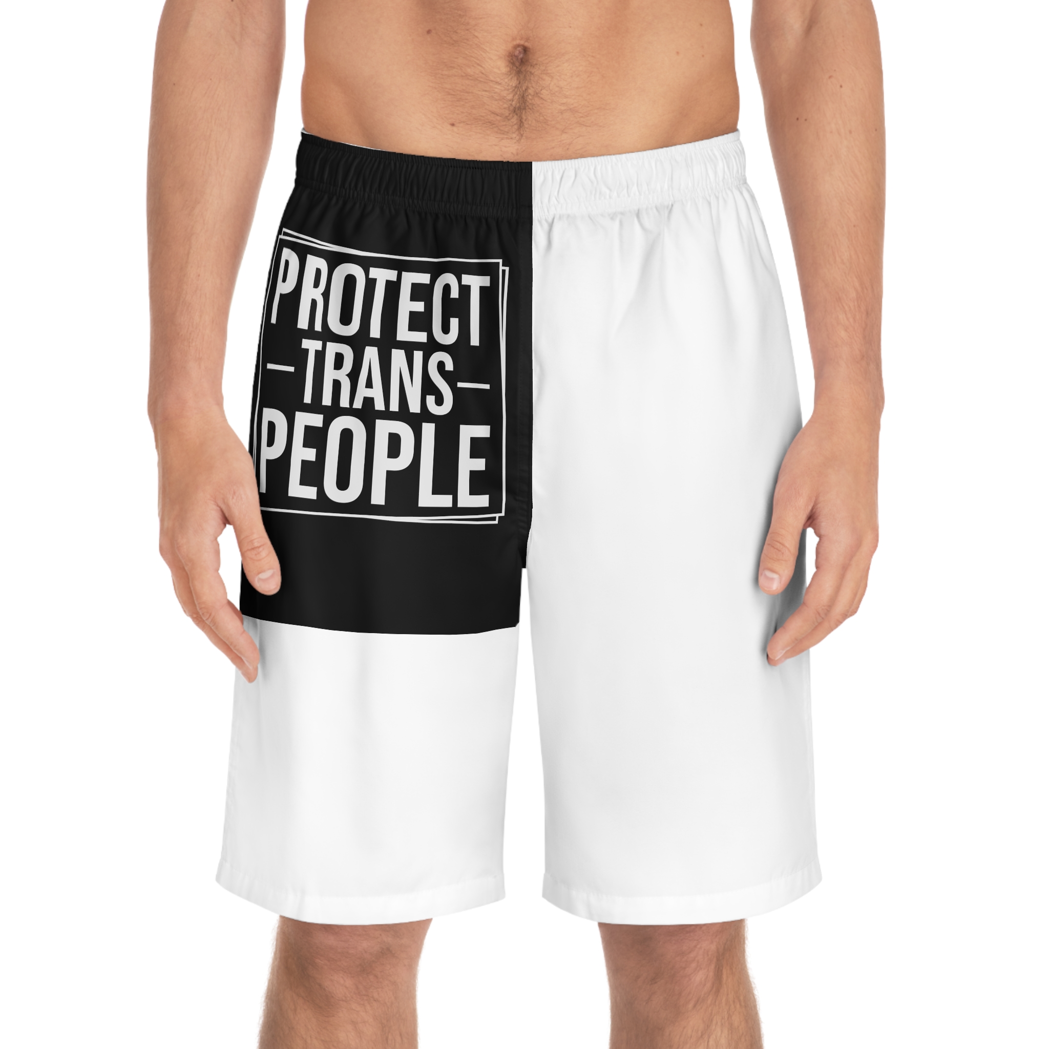 Feminism Tshirt Design Feminist Shirt Protect Trans People Mens Board Shorts Aop - Image 3