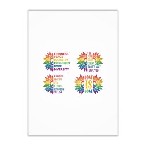 Sunflower Pride Gay Rainbow T Shirt Design Gift Wrapping Paper Sheets 1pc