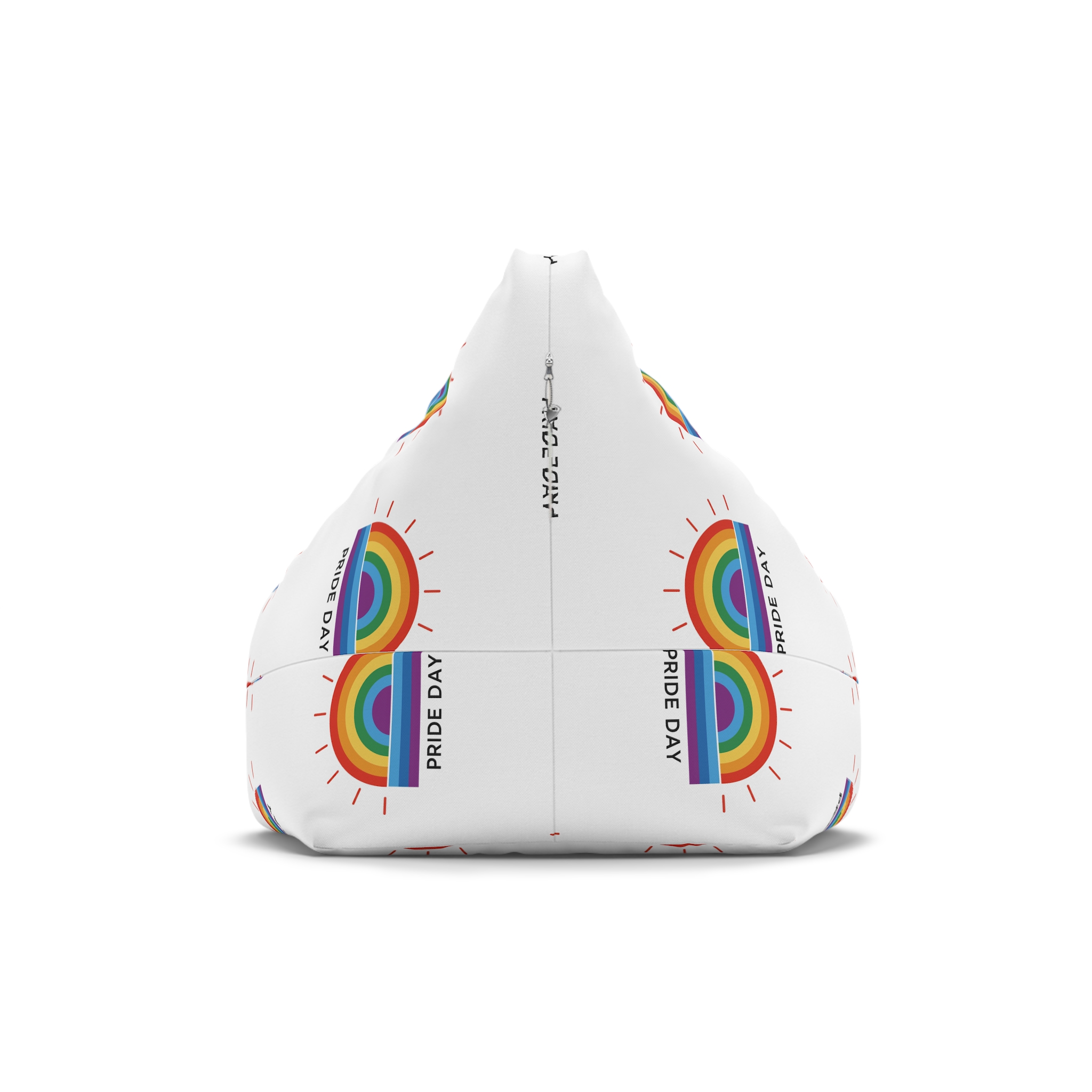 Rainbow Pride Day Celebration Illustration With Colorful Sunburst Design Lgbtq Support Awareness Bean Bag Chair Cover - Image 2
