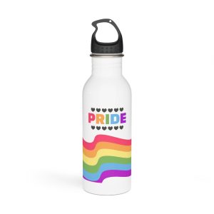 Pride Background With Flag Lgbtq Pride Stainless Steel Water Bottle