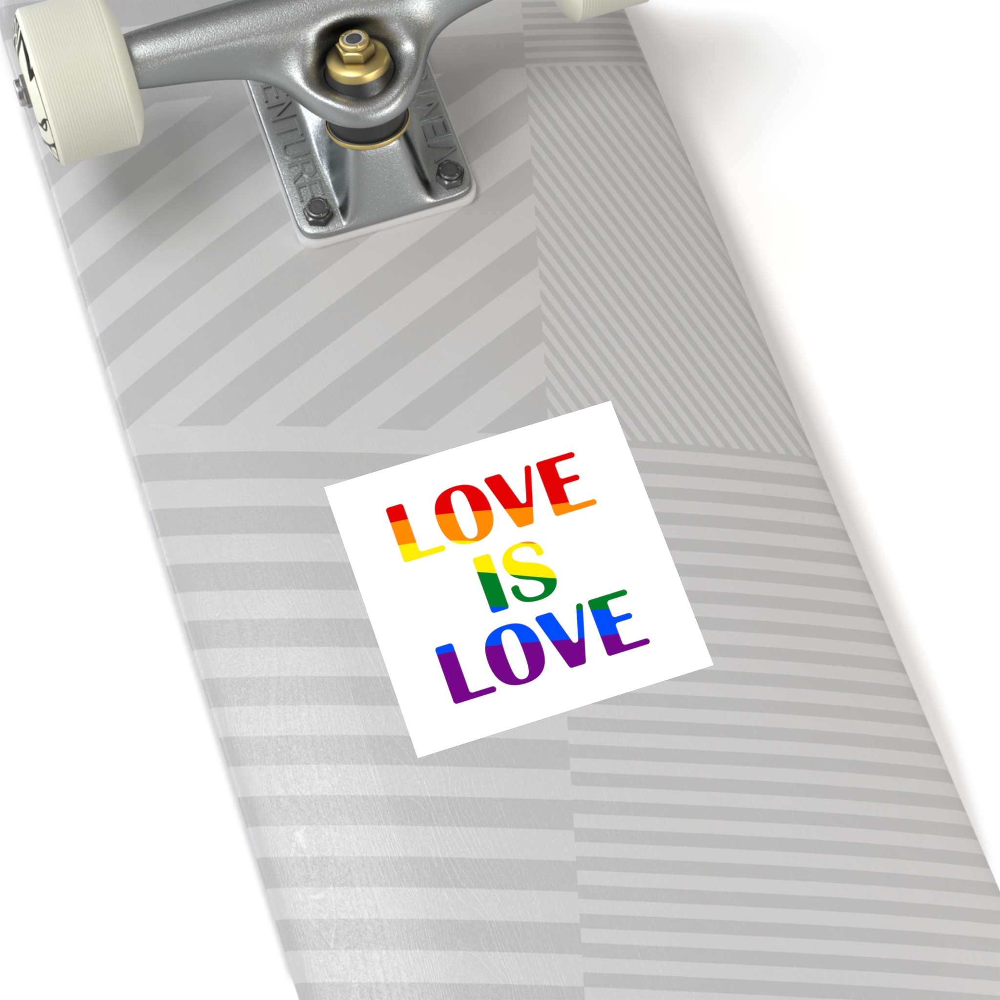 Love Is Love With Rainbow Colors Slogan Typography Banner Laminate Stickers Square - Image 72