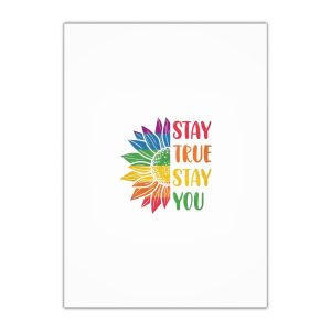 Sunflower Pride Rainbow Premium Vector T Shirt Gift Wrapping Paper Sheets 1pc