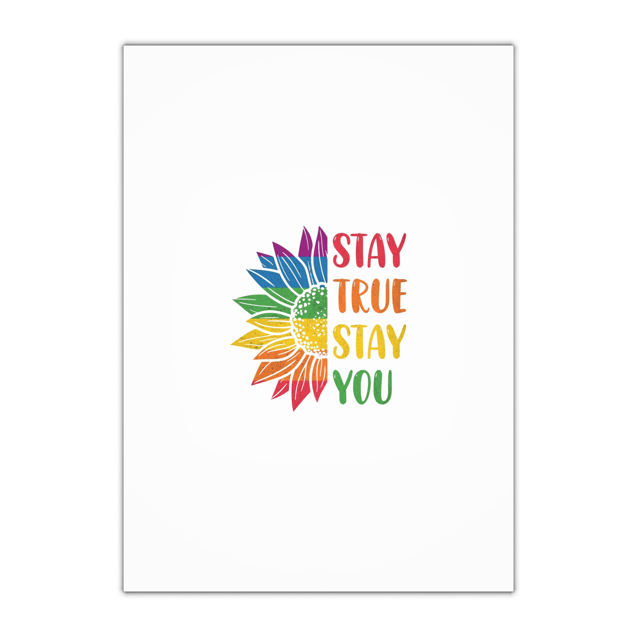 Sunflower Pride Rainbow Premium Vector T Shirt Gift Wrapping Paper Sheets 1pc