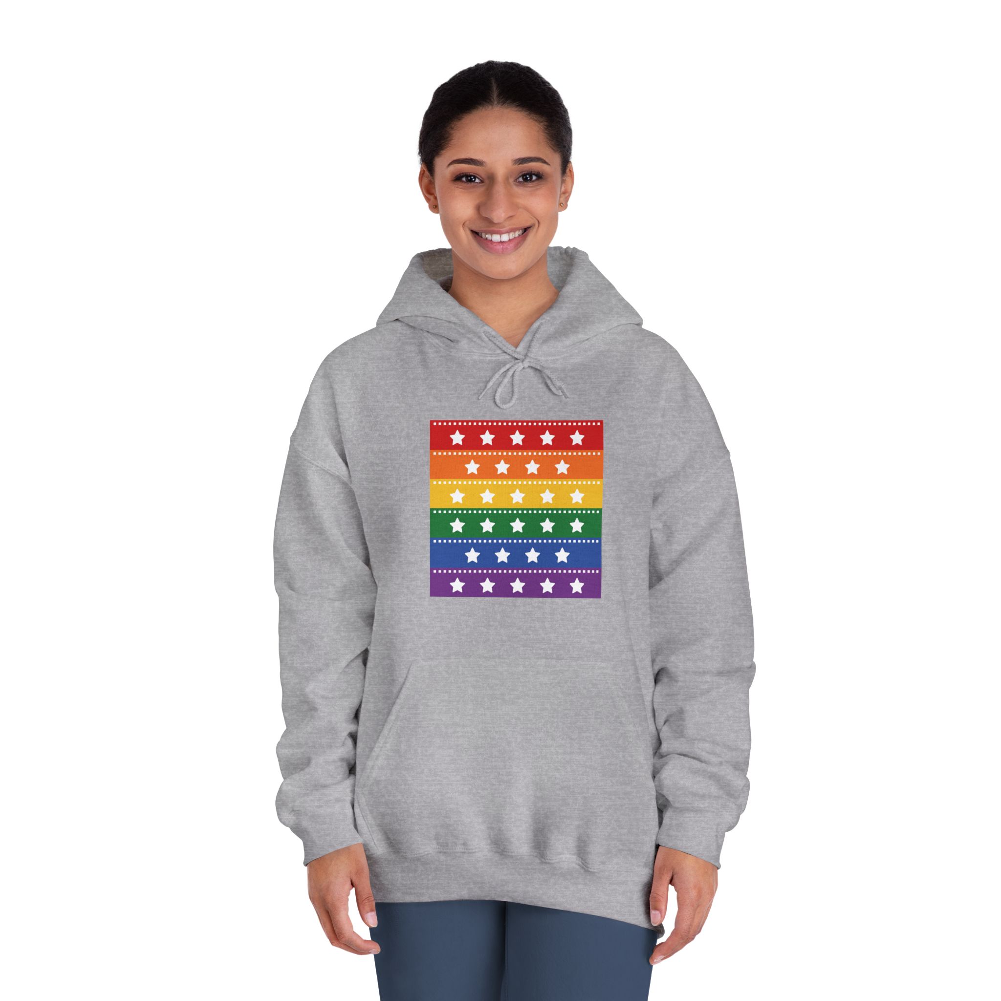 Lgbt Pride Month June Lesbian Gay Bisexual Transgender Lgbtq Flag Rainbow Vector(4) Unisex Dryblend Hooded Sweatshirt - Image 16