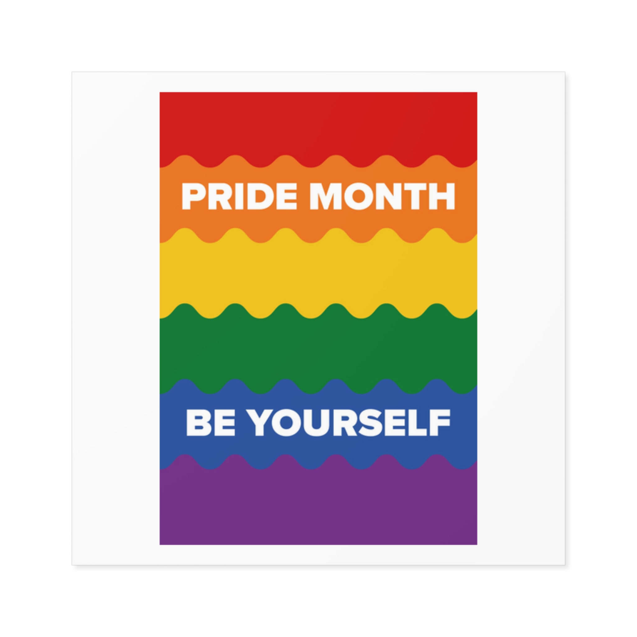 Lgbt Pride Month June Lesbian Gay Bisexual Transgender Lgbtq Flag Rainbow Vector Laminate Stickers Square
