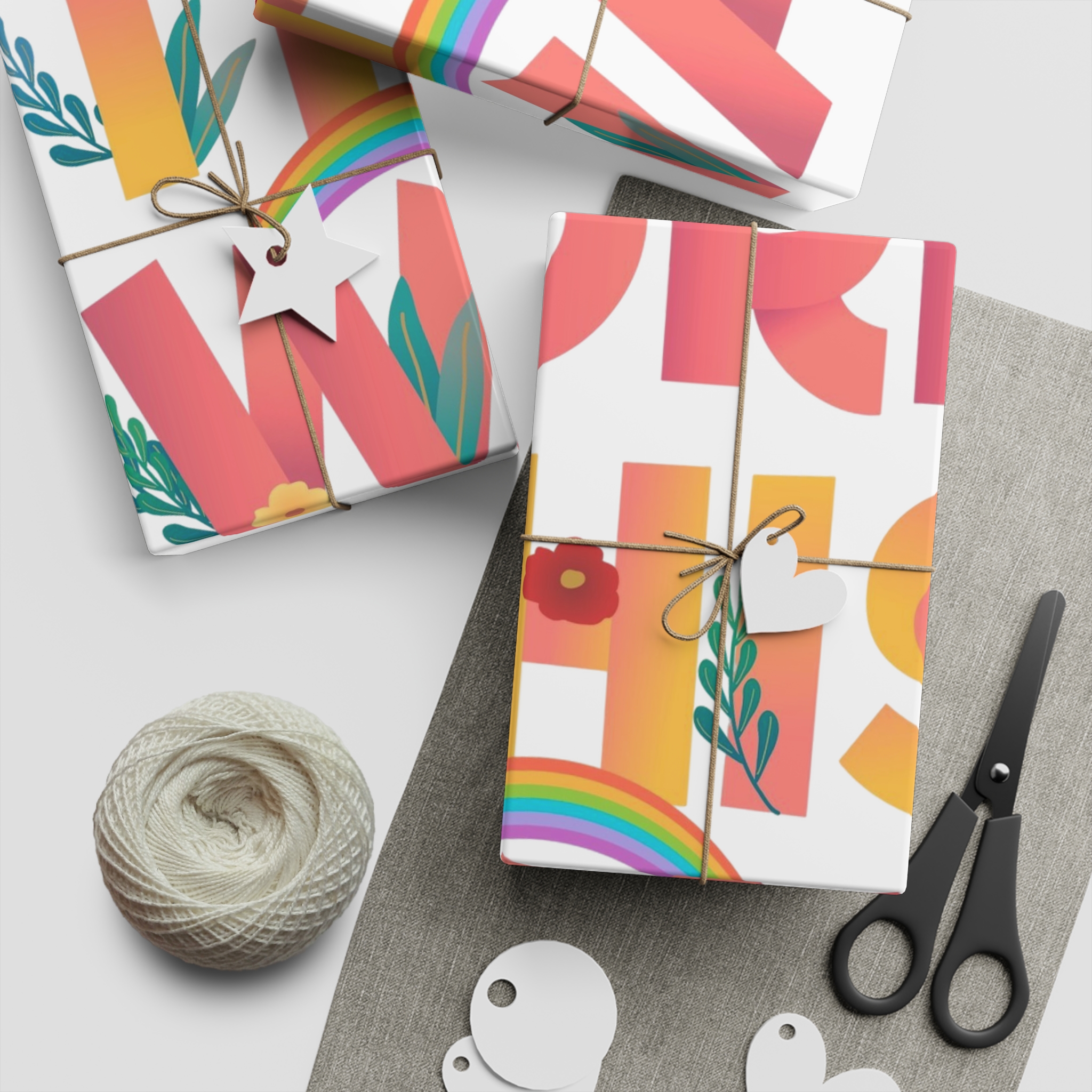 Pride Day Positive Lettering Design Gift Wrapping Paper Sheets 1pc - Image 5