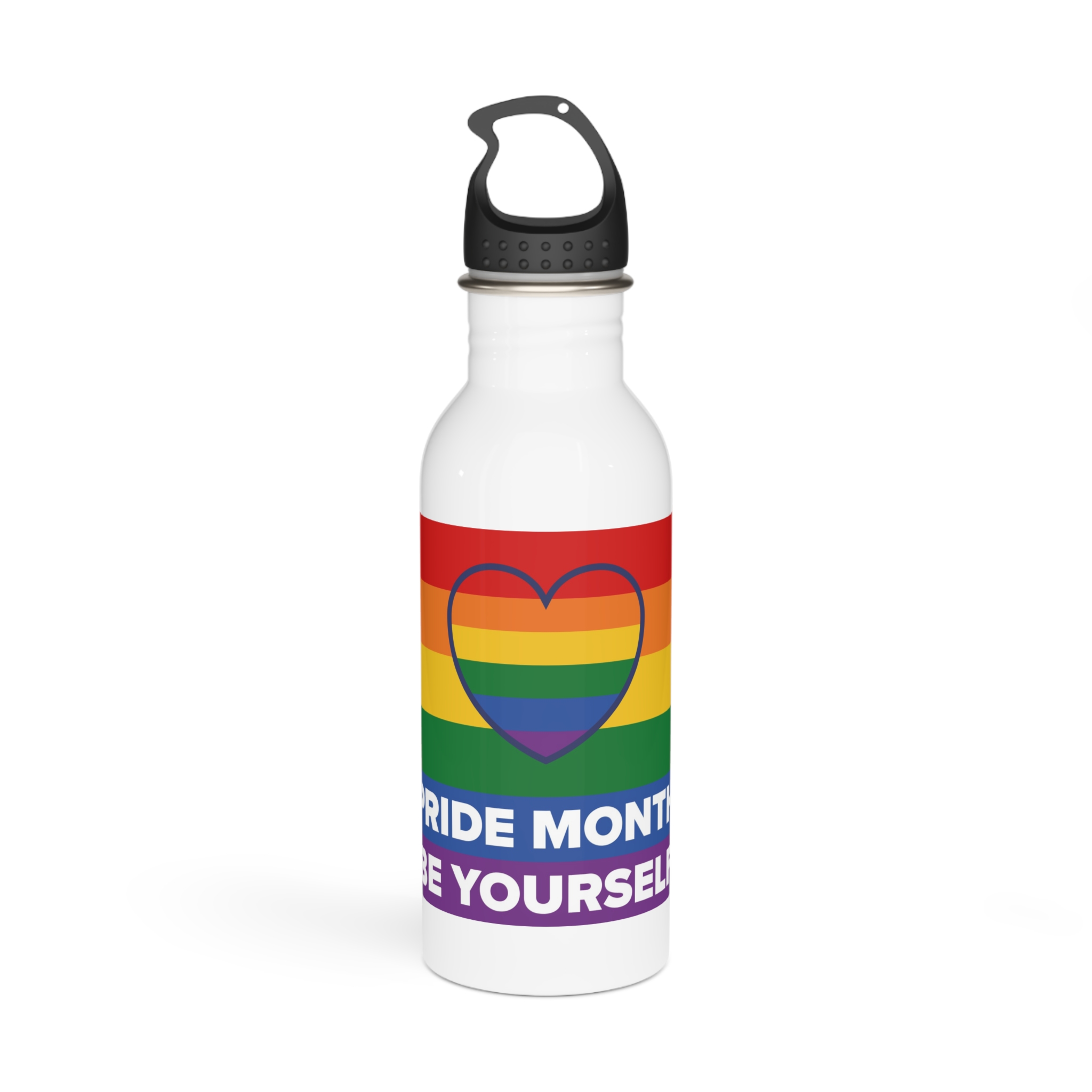 Lgbt Pride Month June Lesbian Gay Bisexual Transgender Lgbtq Flag Rainbow Vector3 Stainless Steel Water Bottle