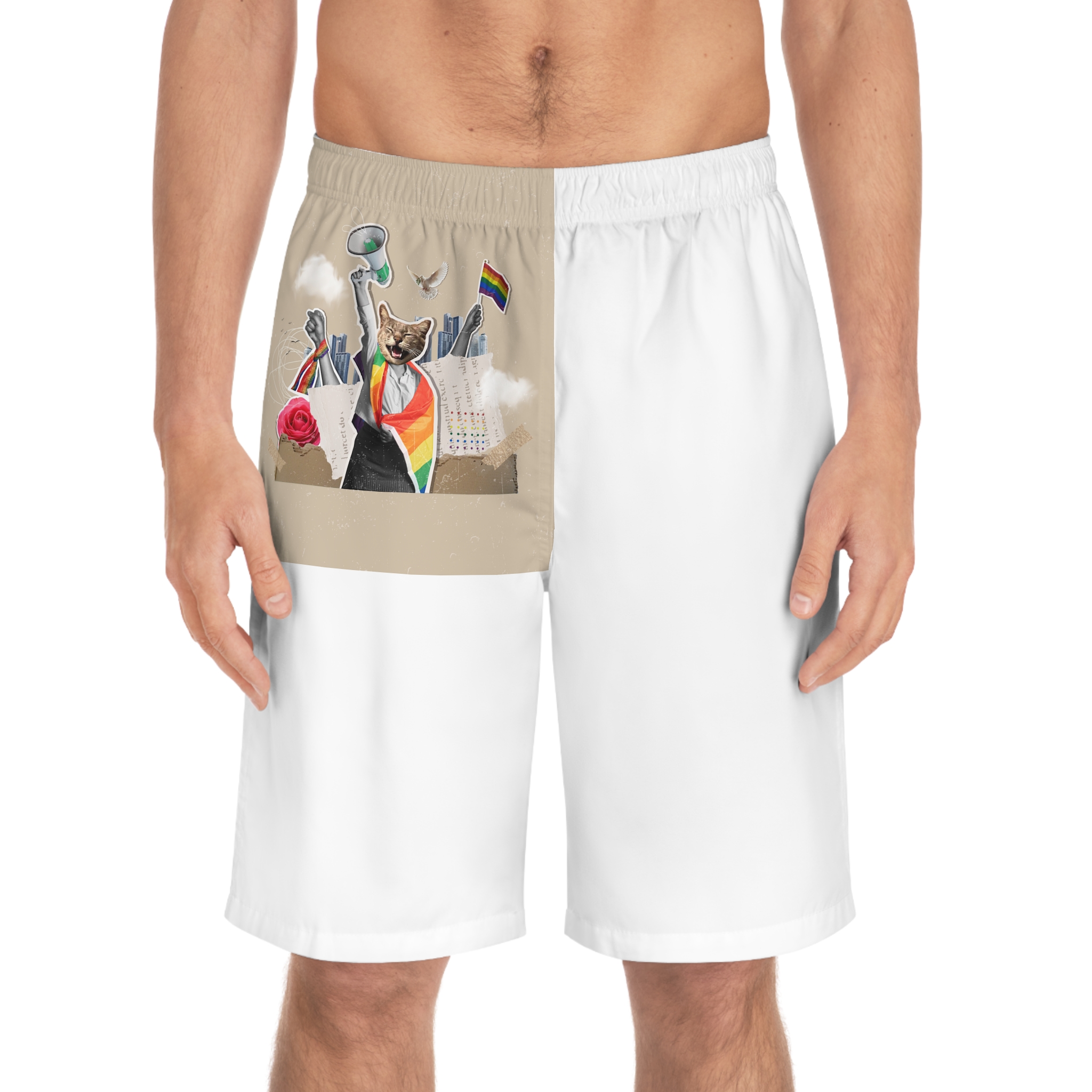Lesbian Pride Design 5F982B Mens Board Shorts Aop - Image 3