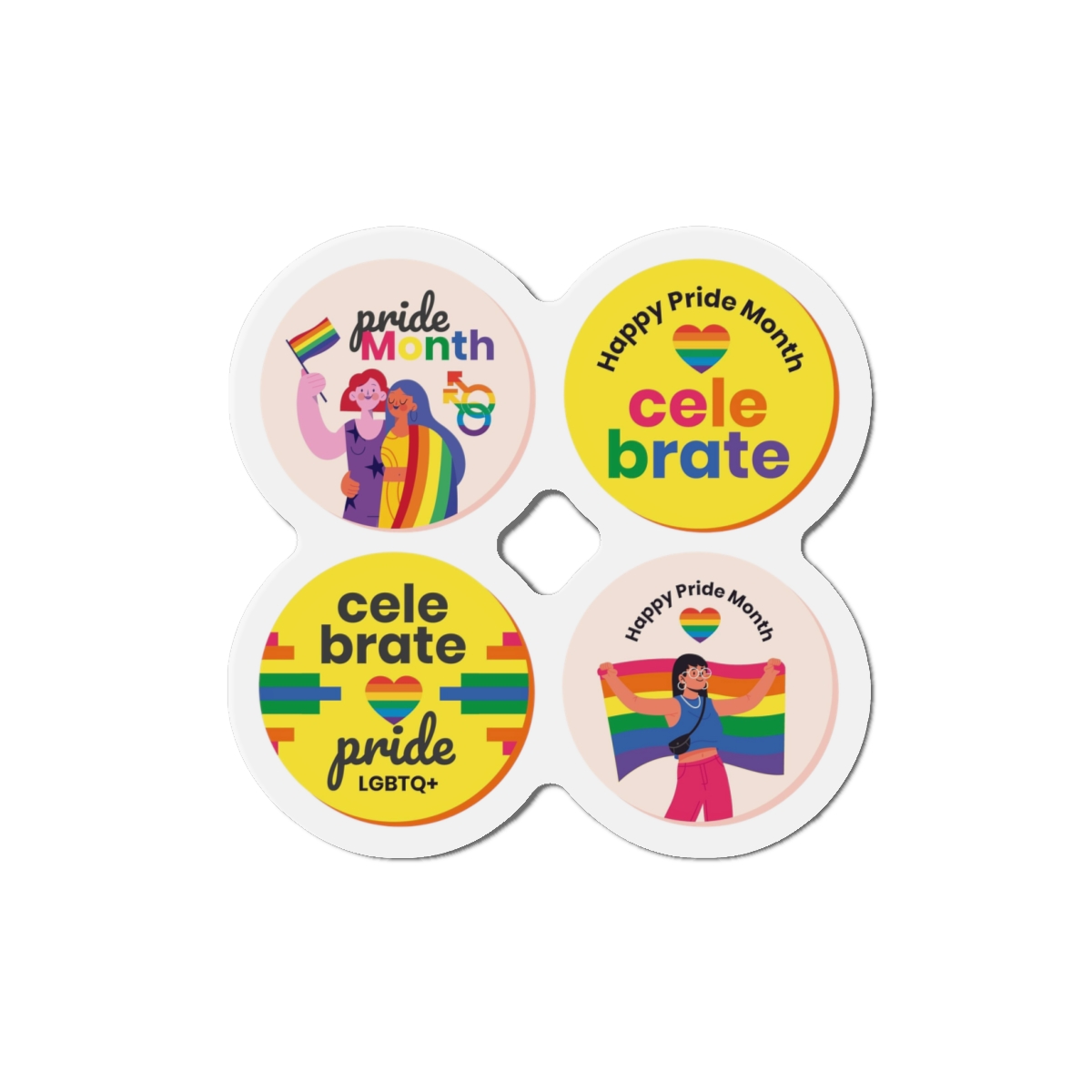 Flat Pride Month Labels Collection (1) Die Cut Magnets - Image 7