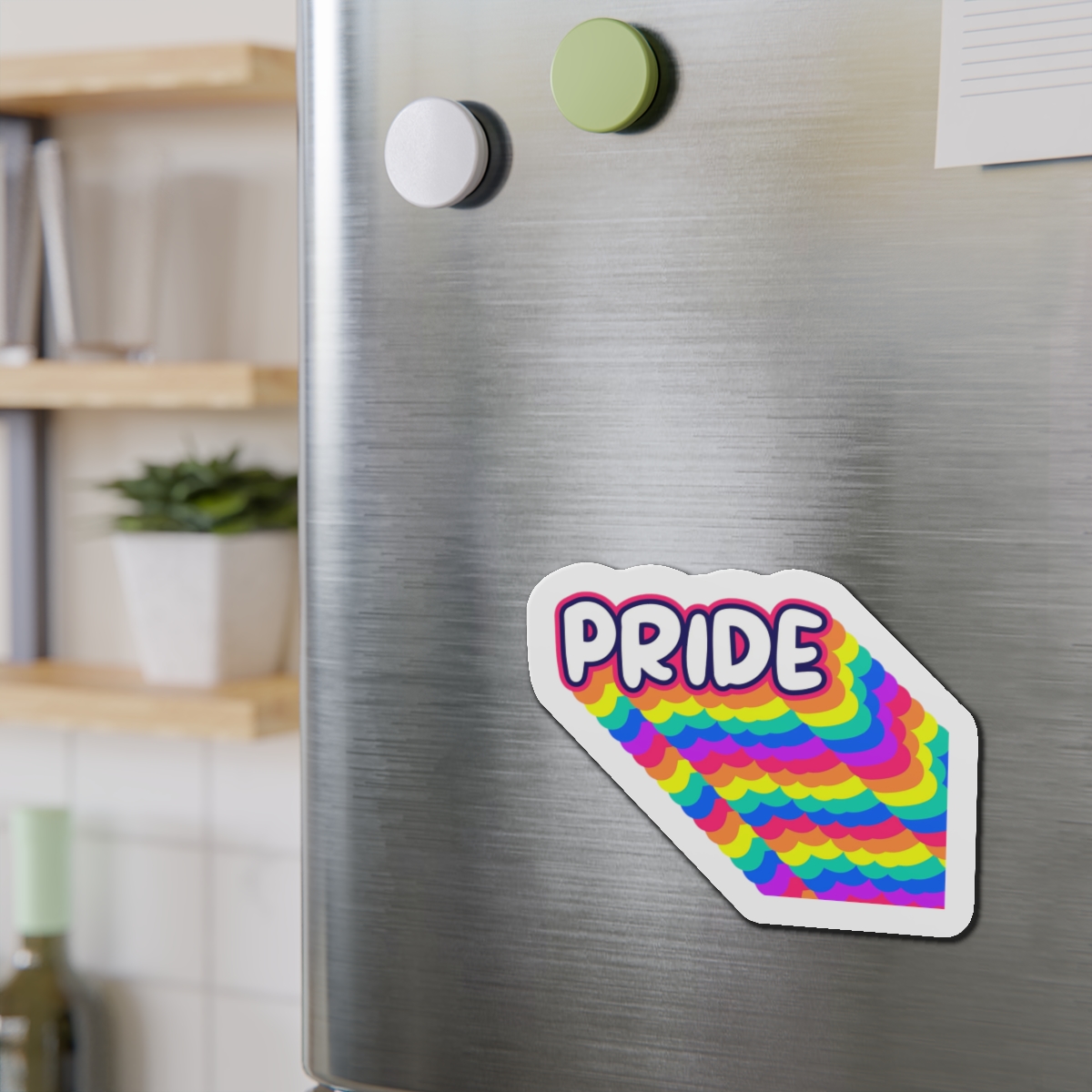 Pride Text Lettering Pride Month Celebration Poster Die Cut Magnets - Image 15