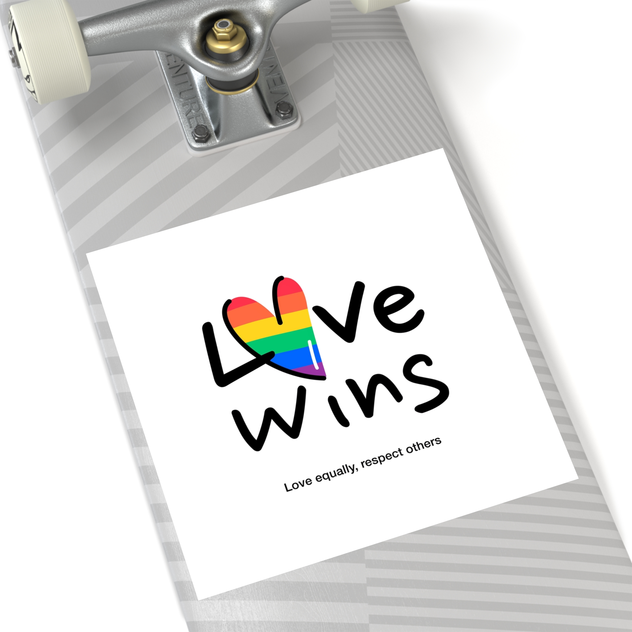Love Letter Pride Rainbow Lettering Text Writing Pattern Freedom Love Heart Homo Colors Flag Parade(2) (1) Laminate Stickers Square - Image 52