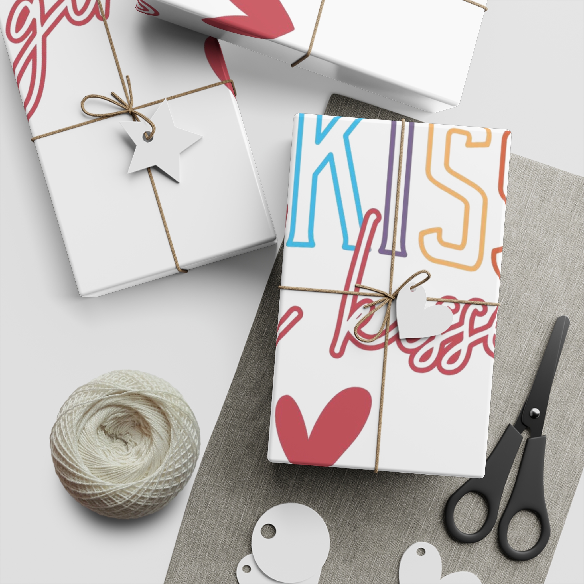 Girl Kisser Gift Wrapping Paper Sheets 1pc - Image 5