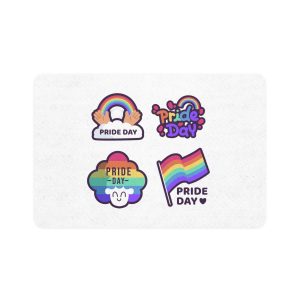 Labels With Pride Day Event Pet Food Mat 12x18