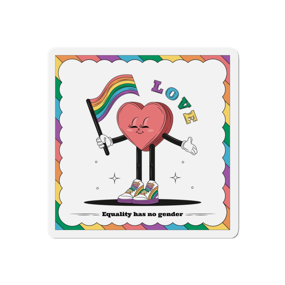 Hand Drawn Illustration Pride Month Celebration Die Cut Magnets - Image 7