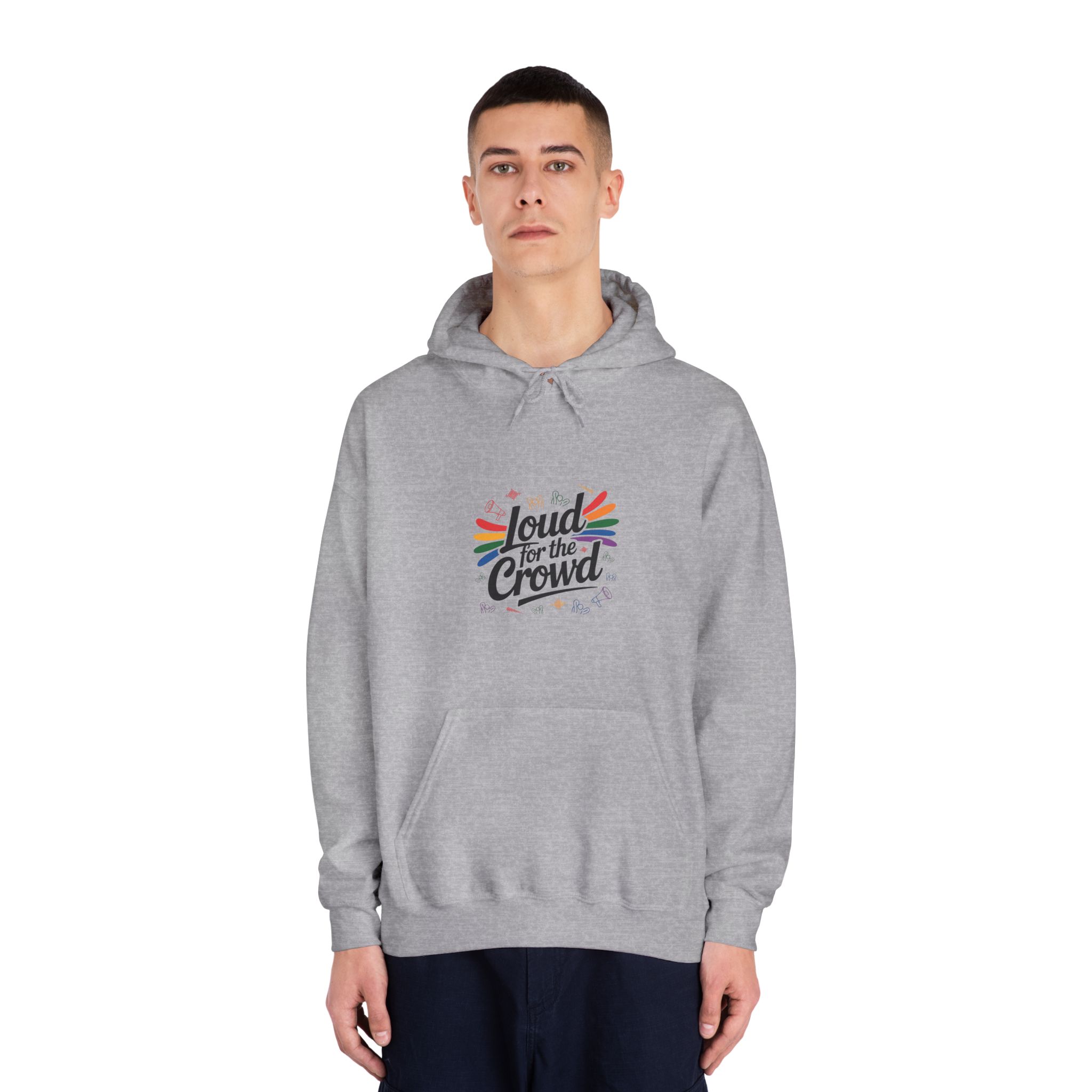 Loud Crowd T Shirt Design Isolated White Background 2 Unisex Dryblend Hooded Sweatshirt - Image 15