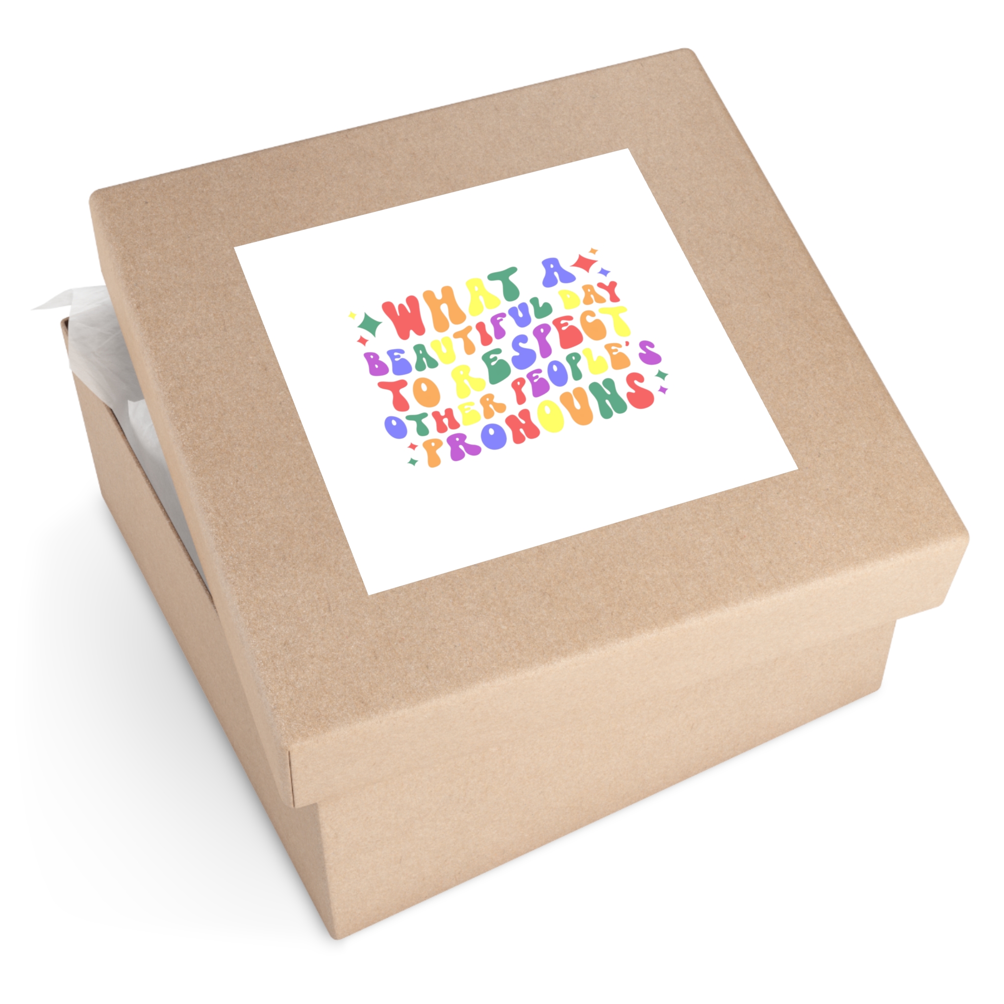 Pride Lgbt Gay Retro Tshirt Design(1) Laminate Stickers Square - Image 51