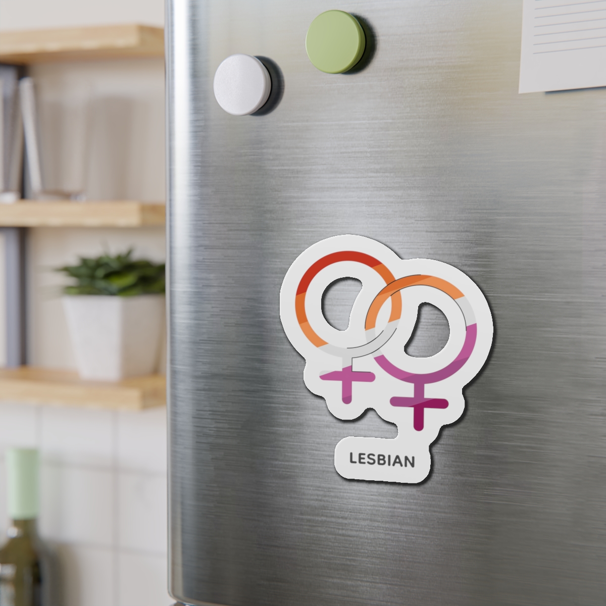 Lesbian Orientation Identity Symbol Die Cut Magnets - Image 15