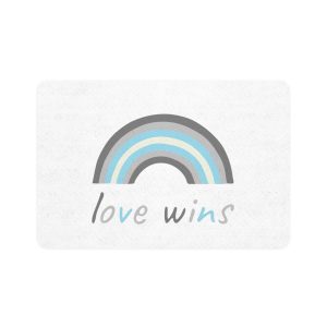 Colorful Rainbow Shape Demiboy Pride Flag Happy Pride Day Lgbtqia Community Pride Month Vector Hand Drawn Doodle Posters Stickers Logo Cards Pet Food Mat 12x18