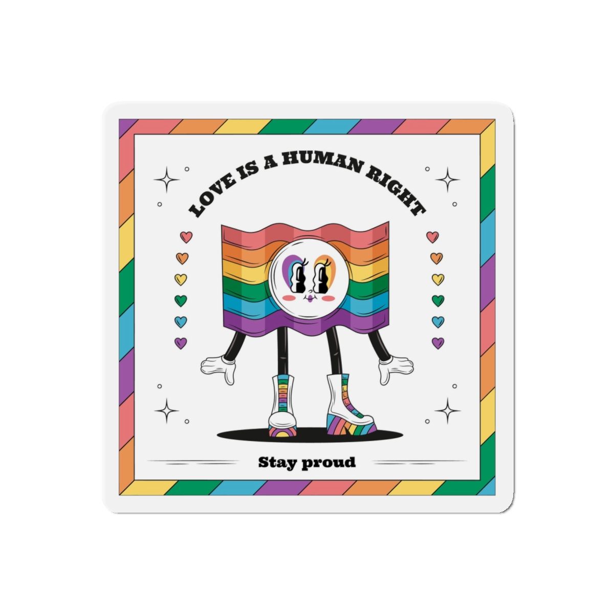 Hand Drawn Illustration Pride Month Celebration(5) Die Cut Magnets - Image 7