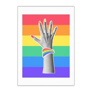 Unity Diversity Halftone Lgbtq Hand Concept Gift Wrapping Paper Sheets 1pc