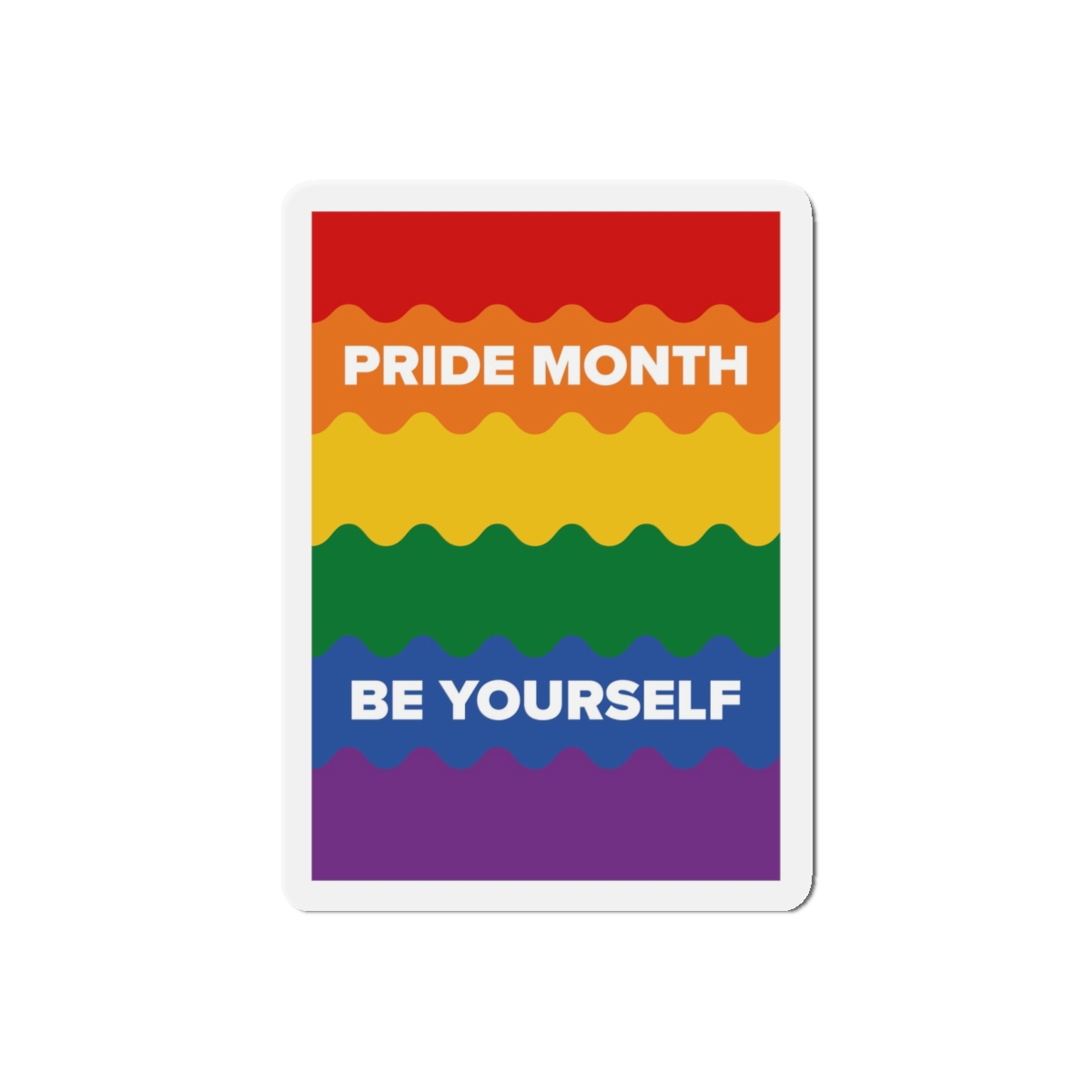 Lgbt Pride Month June Lesbian Gay Bisexual Transgender Lgbtq Flag Rainbow Vector Die Cut Magnets - Image 7