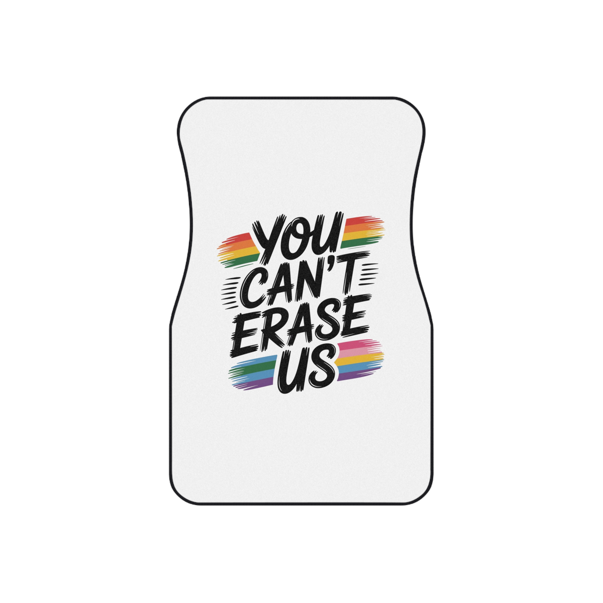 You Cant Erase Us T Shirt Design Isolated White Background 2 Car Mats Set Of 4 - Image 2