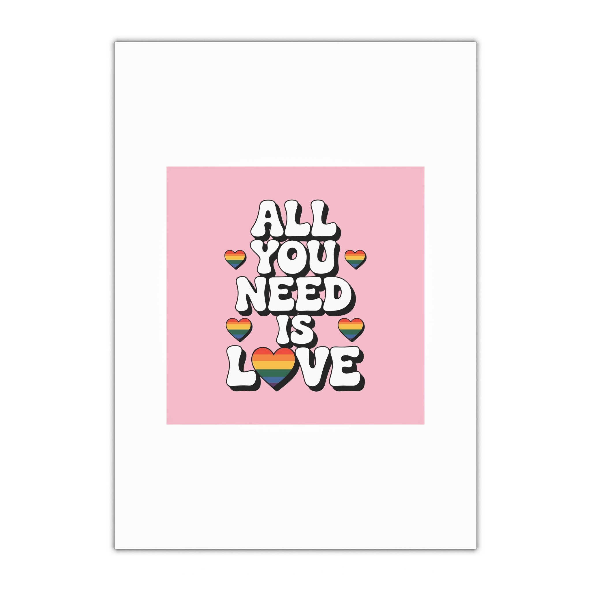 All You Need Is Love Pride Message Gift Wrapping Paper Sheets 1pc