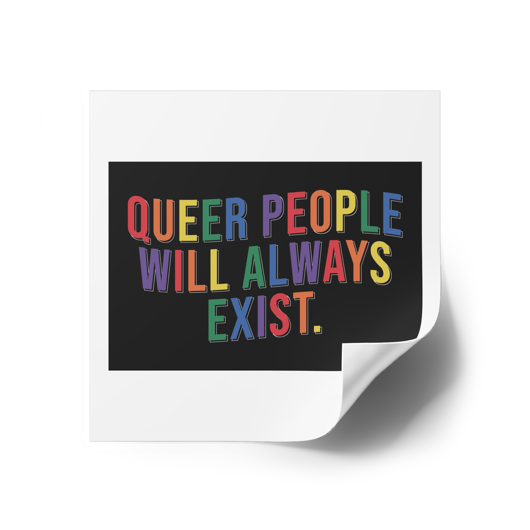 Pride Lgbtq Gay Typography Vector Tshirt Design(12) Laminate Stickers Square - Image 18