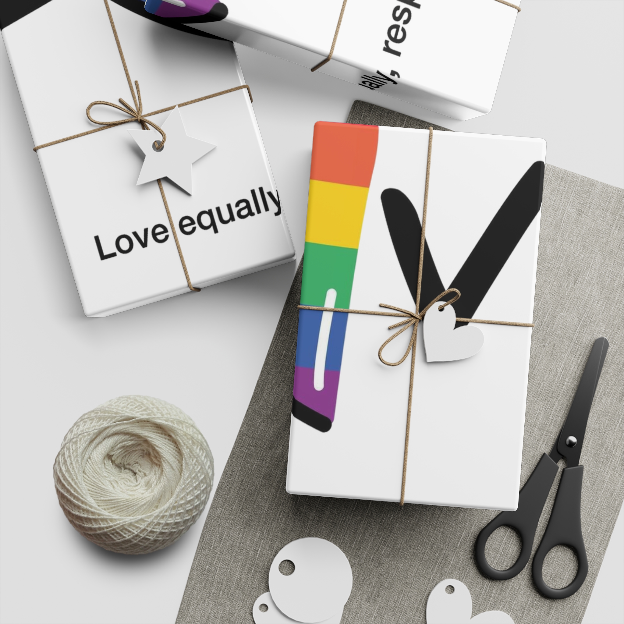 Love Letter Pride Rainbow Lettering Text Writing Pattern Freedom Love Heart Homo Colors Flag Parade(1) (1) Gift Wrapping Paper Sheets 1pc - Image 5