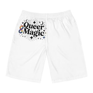 Queer Magic T Shirt Design Isolated White Background Mens Board Shorts Aop