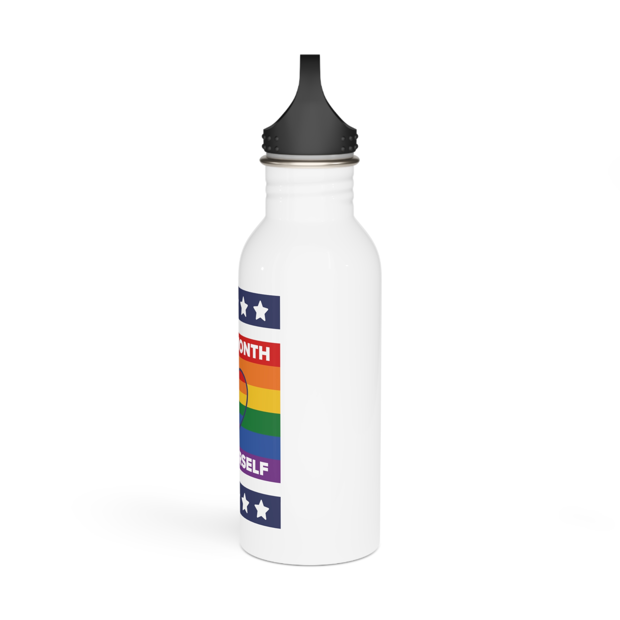Lgbt Pride Month June Lesbian Gay Bisexual Transgender Lgbtq Flag Rainbow Vector(1) Stainless Steel Water Bottle - Image 4