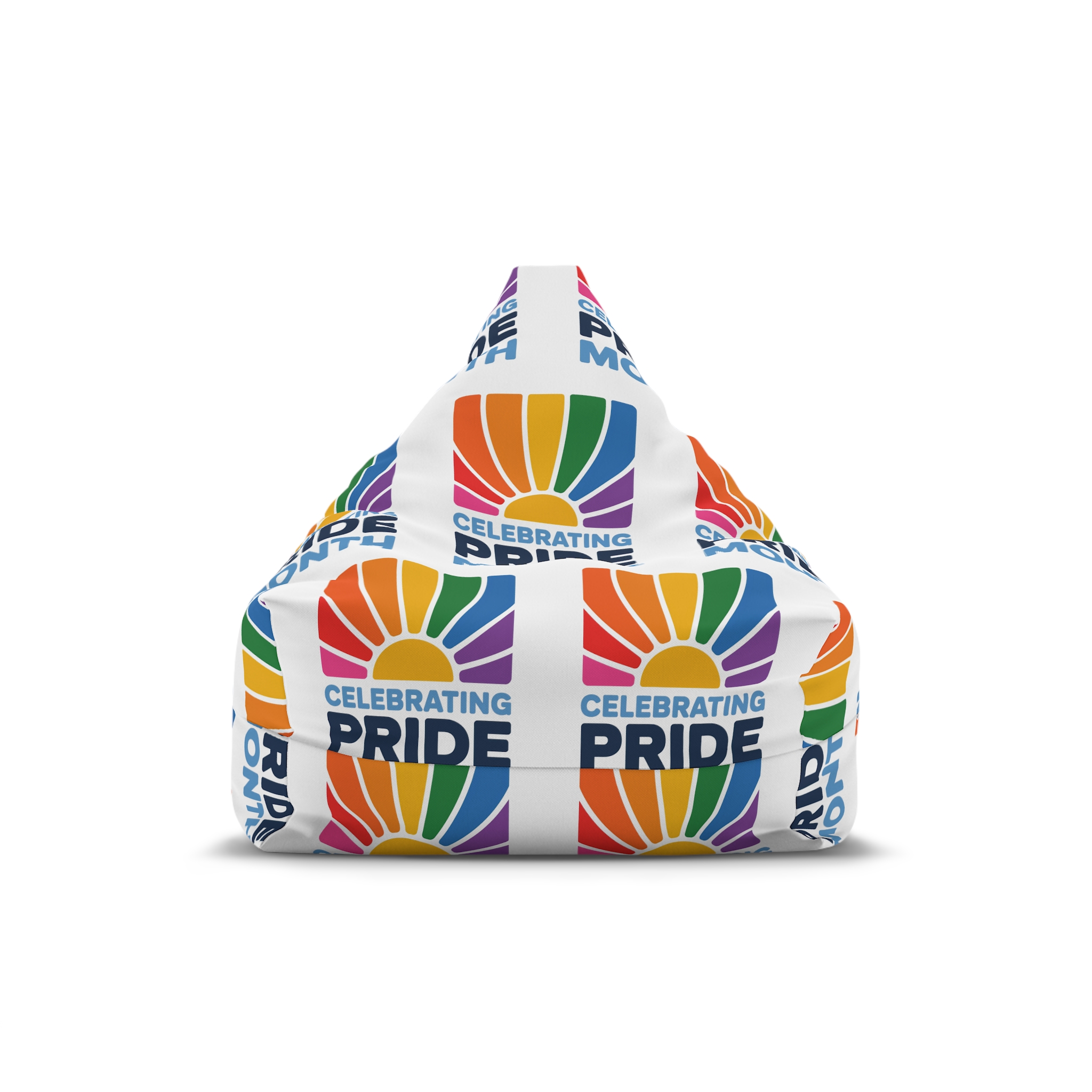 Celebrating Pride Month Colorful Graphic Design Bean Bag Chair Cover