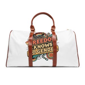Freedom Knows No Gender Lgbtq Pride Retro Design Waterproof Travel Bag