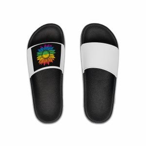 Sunflower Pride Rainbow Premium Vector T Shirt(1) Mens Slide Sandals