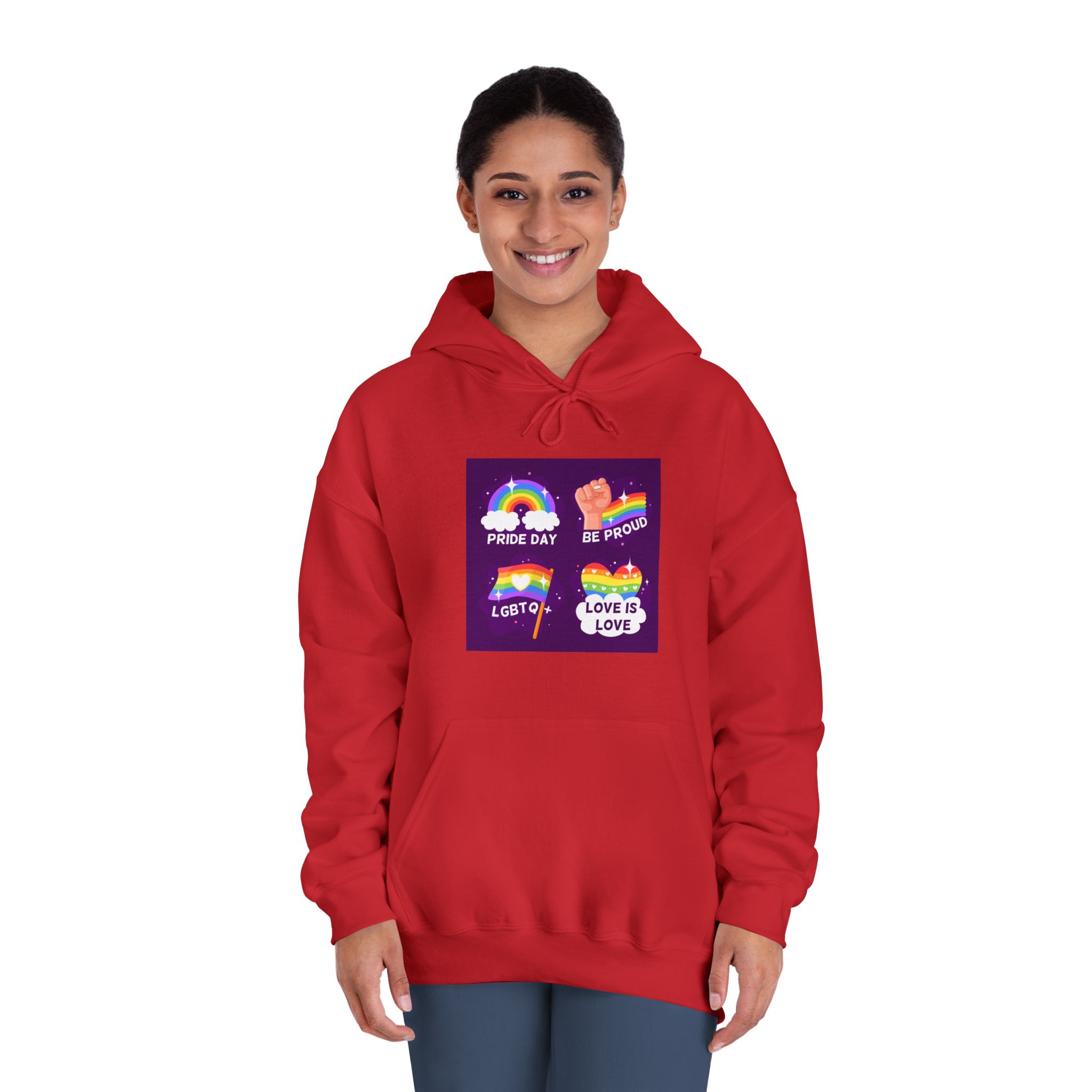 Pride Day Badges Collection Unisex Dryblend Hooded Sweatshirt - Image 36