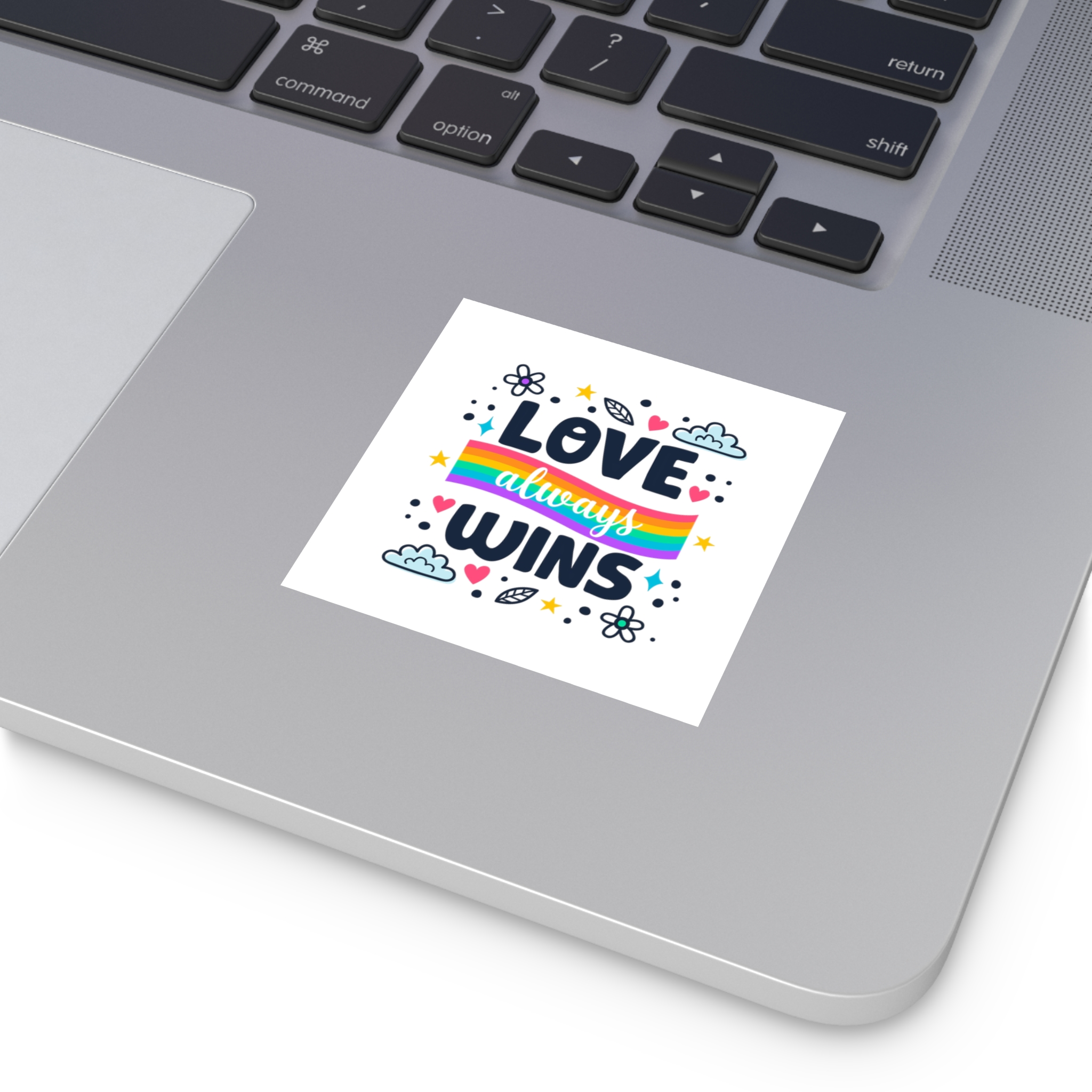 Pride Day Lettering Style Laminate Stickers Square - Image 11