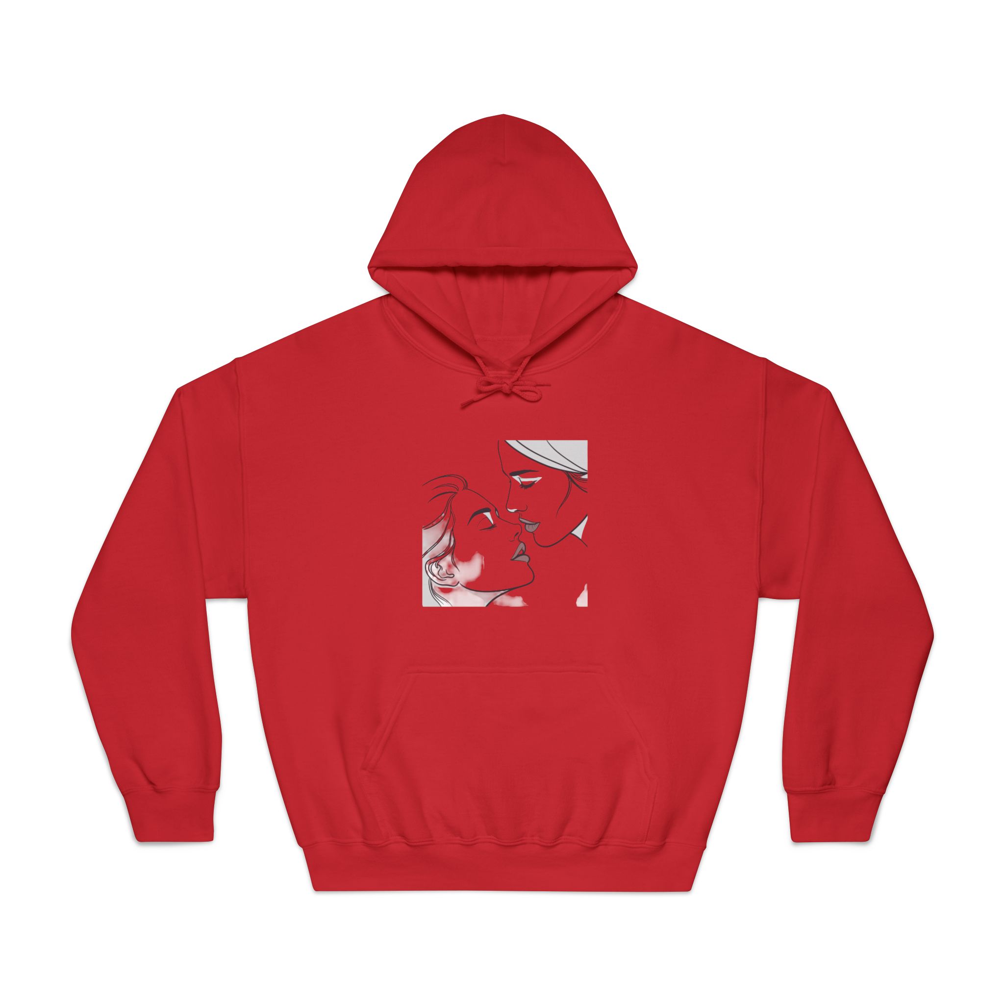 Perfect Lip Set Open Close Smooches Unisex Dryblend Hooded Sweatshirt - Image 33