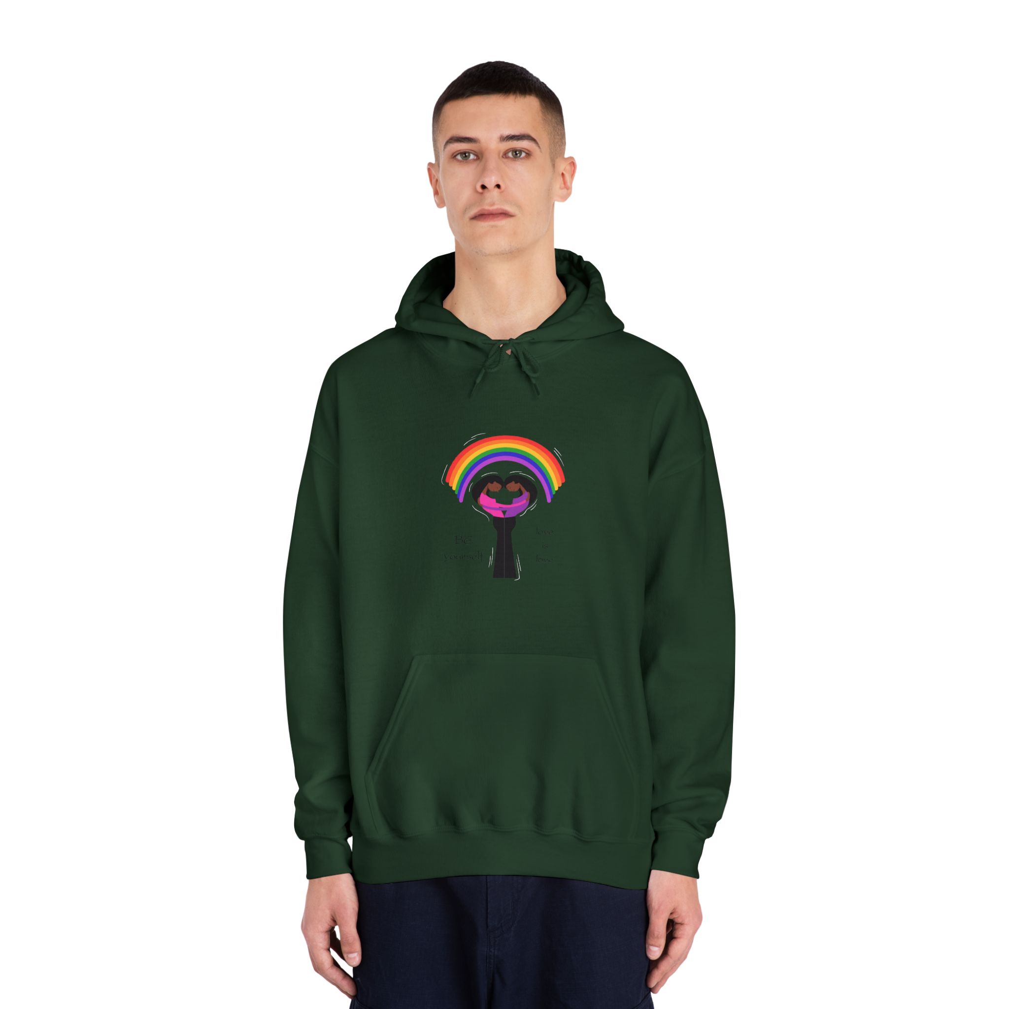 Poster Two Girls Hugging With Rainbow Unisex Dryblend Hooded Sweatshirt - Image 23