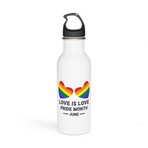 Lgbtq Pride Month June Every Year Rainbow Sign Pride Community Design Banner Poster Card Background Template Stainless Steel Water Bottle