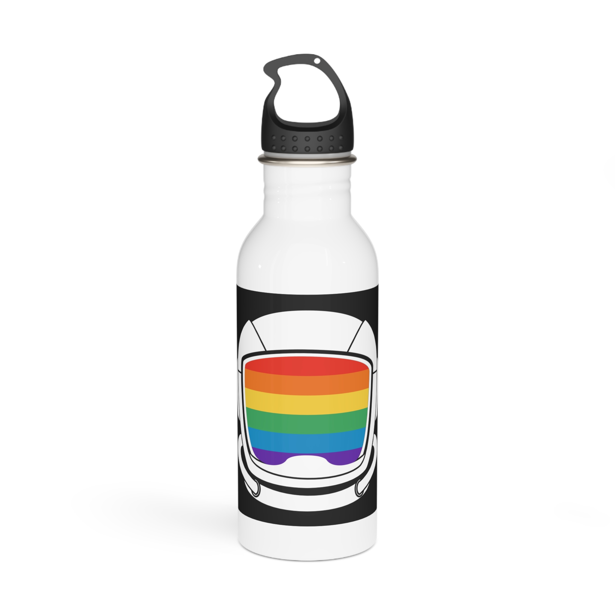 Astronaut Helmet Pride Gay Lgbt Stainless Steel Water Bottle