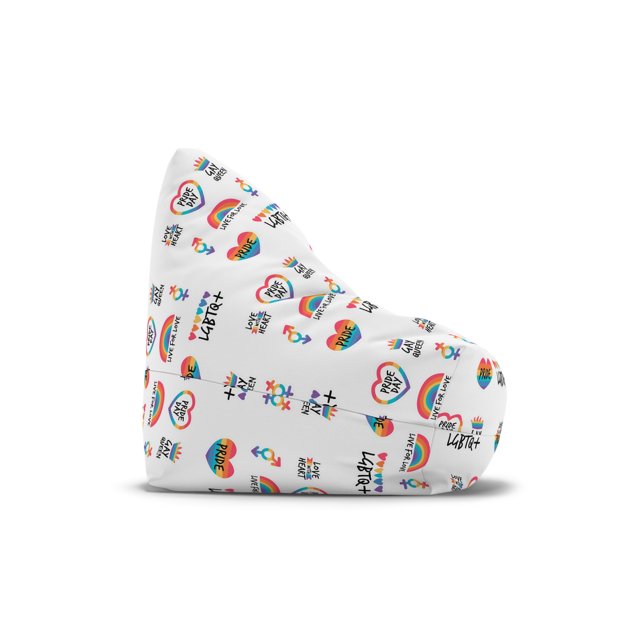 Pride Day Label Set Bean Bag Chair Cover - Image 3