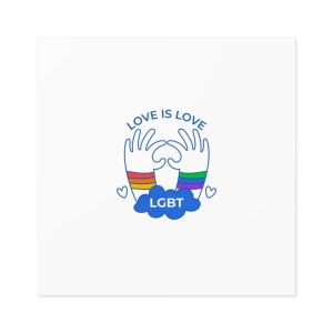 Hand Drawn Pride Month Lgbt Logo Template(1) Laminate Stickers Square