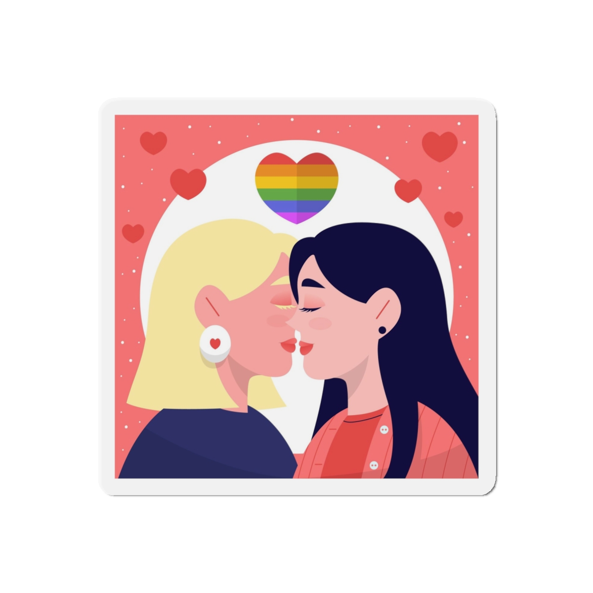 Lesbian Pride Design 2D6E26 Die Cut Magnets - Image 7