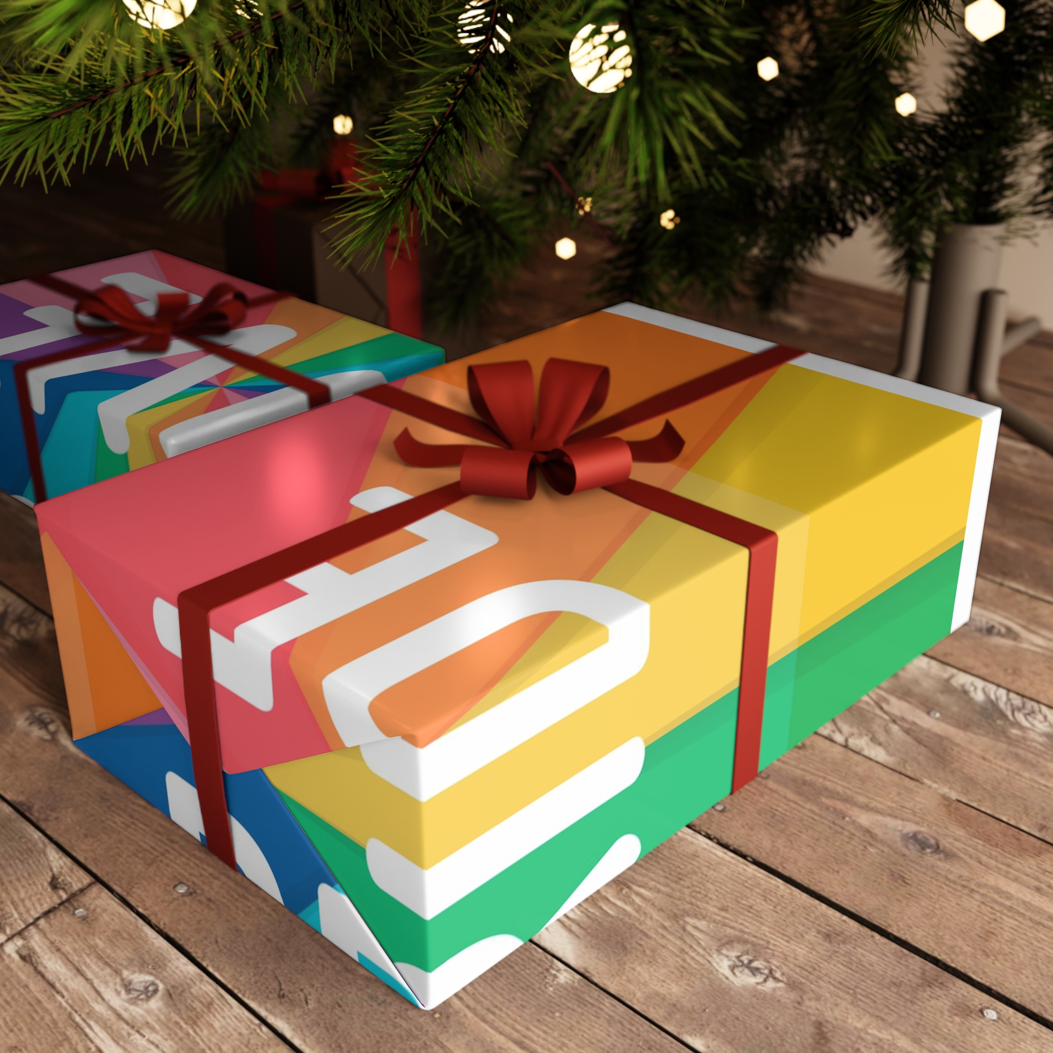 Rainbow Colored Background With Peace Love Pride Concept Pride Month Gift Wrapping Paper Sheets 1pc - Image 6