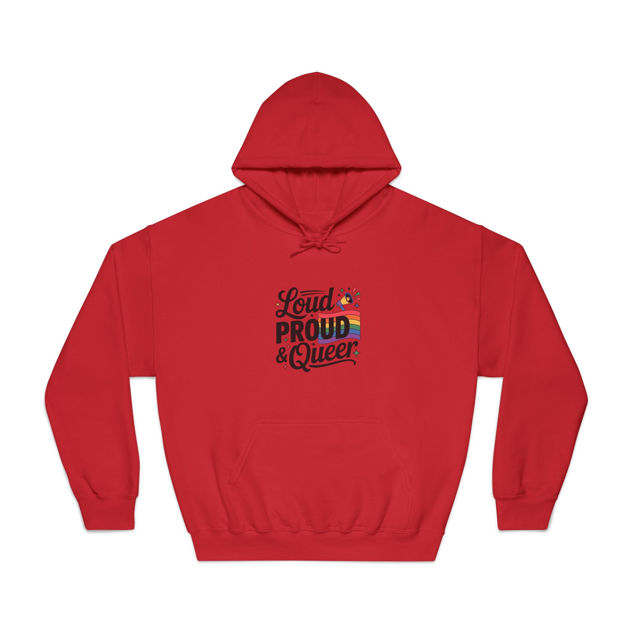 Loud Proud Queer T Shirt Design Isolated White Background2 Unisex Dryblend Hooded Sweatshirt - Image 33