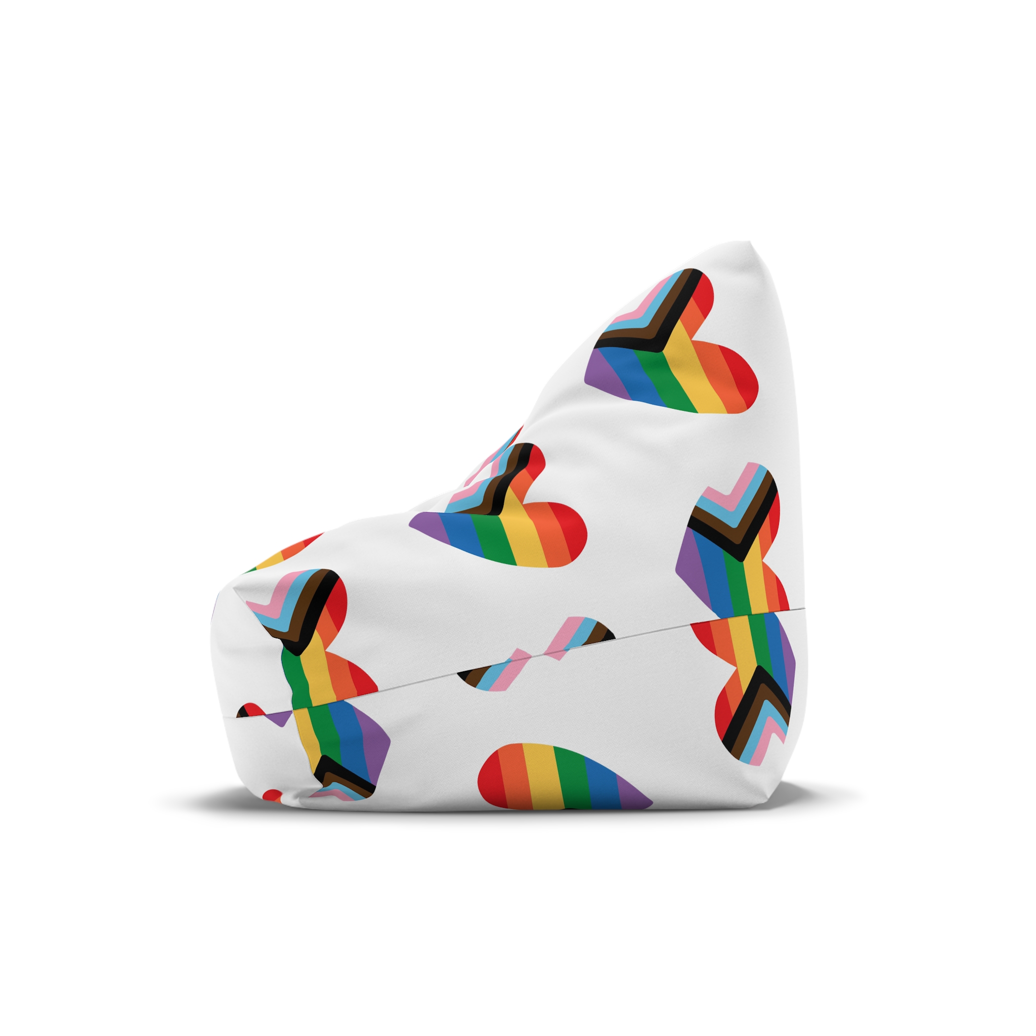 Vector Lgbt Lgbtqia New Flag Rainbow Heart(1) Bean Bag Chair Cover - Image 4