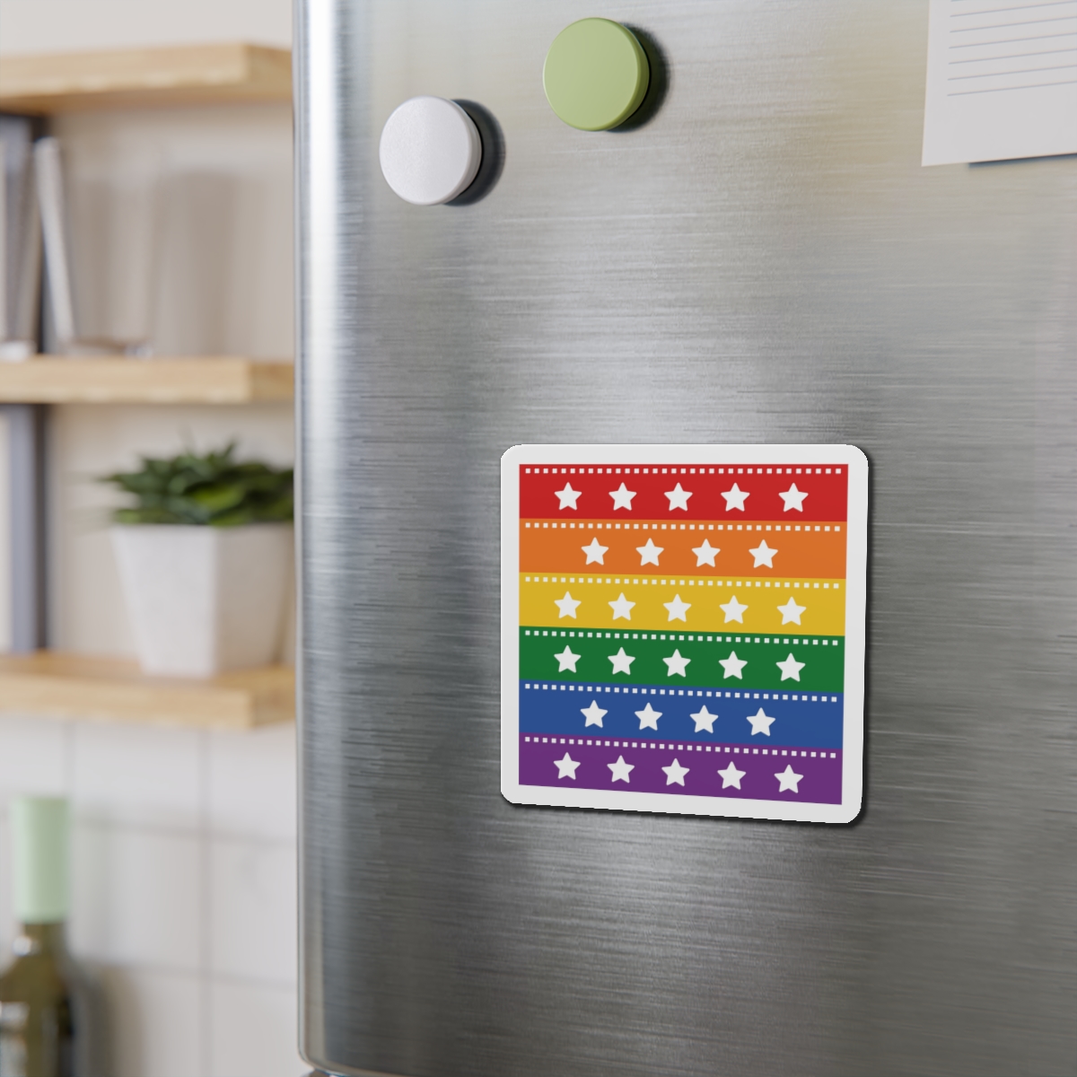 Lgbt Pride Month June Lesbian Gay Bisexual Transgender Lgbtq Flag Rainbow Vector(4) Die Cut Magnets - Image 9